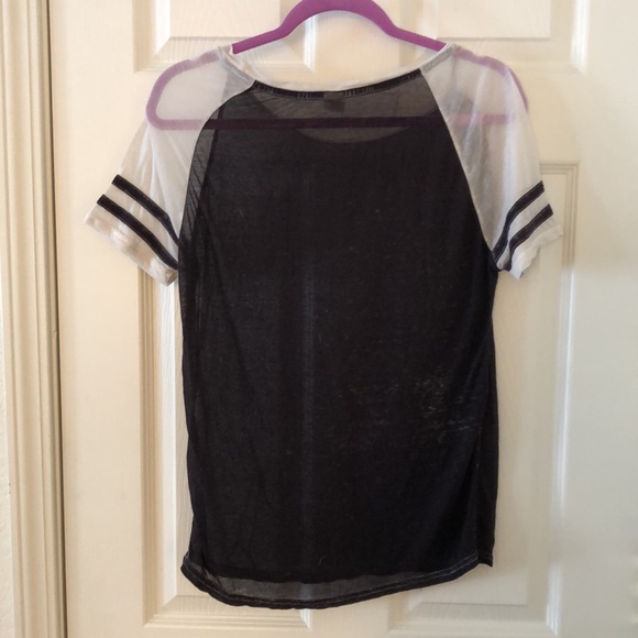 Gray + White Striped Tee - Picture 6 of 9